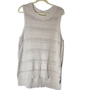 Joie Tan Boxy Ribbed Tank Top